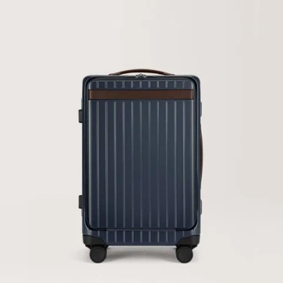 Carl Friedrik Front Pocket Carry-on Luggage - Hard Case In Polycarbonate And Aluminium - Navy/blue - Hackett Londo