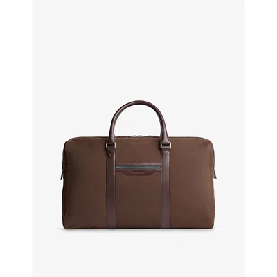 Carl Friedrik Ompact Nylon Weekender Chocolate In Brown