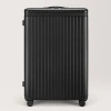 Carl Friedrik Large Check-in Luggage - Hard Case In Polycarbonate And Aluminium - Black In Black / Black