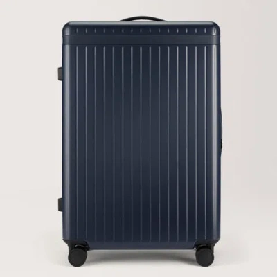 Carl Friedrik Large Check-in Luggage - Hard Case Lightweight Polycarbonate - Navy Blue In Black