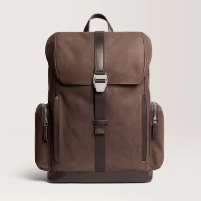 Carl Friedrik Large Travel Backpack - Nubuck Leather - Dark Brown