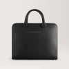 Carl Friedrik Medium Size Briefcase  - Vacchetta Leather - Black In Black