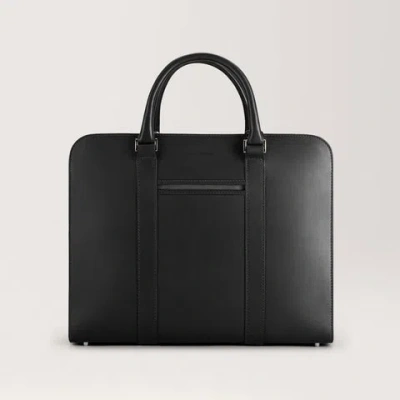 Carl Friedrik Medium Size Briefcase  - Vacchetta Leather - Black