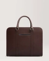 Carl Friedrik Palissy Double Briefcase In Chocolate