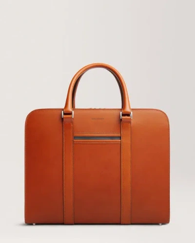 Carl Friedrik Palissy Double Briefcase In Cognac
