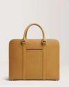 Carl Friedrik Palissy Double Briefcase In Mustard Yellow