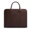 Carl Friedrik Palissy Double Leather Briefcase In Chocolate
