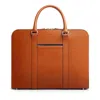 Carl Friedrik Palissy Leather Briefcase In Cognac