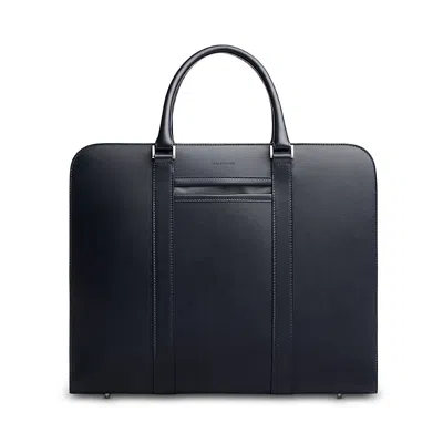 Carl Friedrik Palissy Double Leather Briefcase In Black