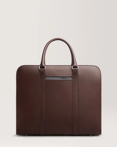 Carl Friedrik Palissy Overnight Briefcase In Chocolate
