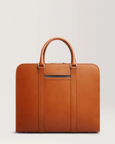 Carl Friedrik Palissy Overnight Briefcase In Cognac