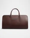 Carl Friedrik Palissy Leather Weekend Bag In Chocolate