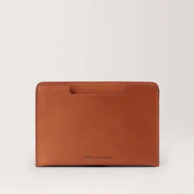 Carl Friedrik Passport Cover - Vacchetta Leather - Cognac Brown