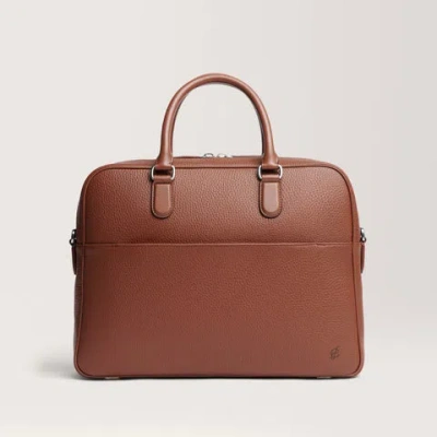 Carl Friedrik Slim Briefcase - Full-grain Leather - Brown