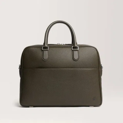 Carl Friedrik Slim Briefcase - Full-grain Leather - Dark Green
