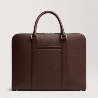 Carl Friedrik Slim Briefcase - Grain Leather - Dark Brown