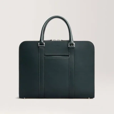Carl Friedrik Slim Briefcase - Vacchetta Leather - Midnight Green