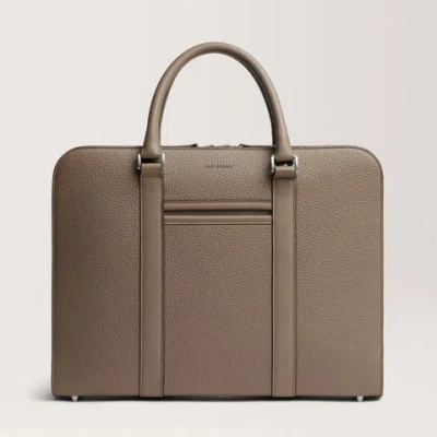 Carl Friedrik Slim Briefcase - Grain Leather - Taupe
