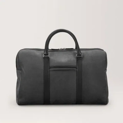 Carl Friedrik Small Weekend Bag - Nubuck - Dark Grey In Charcoal