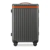 Carl Friedrik The Carry On Spinner Suitcase In Grey/cognac