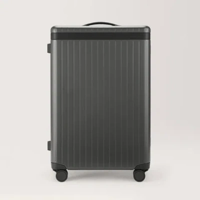 Carl Friedrik The Check-in Polycarbonate Suitcase 65cm In Grey / Black