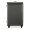Carl Friedrik The Check In Wheeled Suitcase In Grey/chocolate
