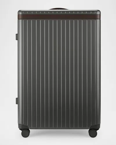 Carl Friedrik The Large Check-in 31" Hardside Luggage In Grey/chocolate