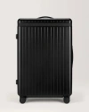 Carl Friedrik The Large Check-in Zipped Suitcase In Black/black