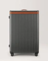 Carl Friedrik The Large Check-in Zipped Suitcase In Grey/cognac