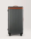 Carl Friedrik The Trunk Suitcase In Grey/cognac