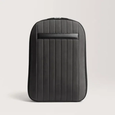 Carl Friedrik Travel Backpack - Nubuck Leather - Dark Grey In Charcoal