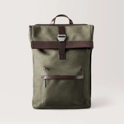 Carl Friedrik Urban Backpack - Nubuck Leather - Green In Olive