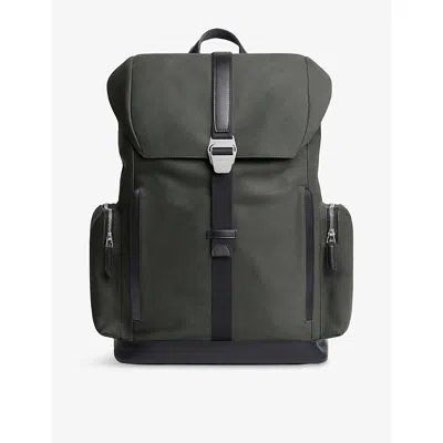 Carl Friedrik Womens Charcoal / Black Traverse Nubuck-leather Backpack