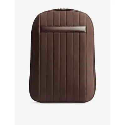 Carl Friedrik Womens Chocolate / Chocolate 72-hour Nubuck-leather Backpack In Brown