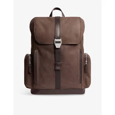 Carl Friedrik Womens Chocolate / Chocolate Traverse Nubuck-leather Backpack In Brown