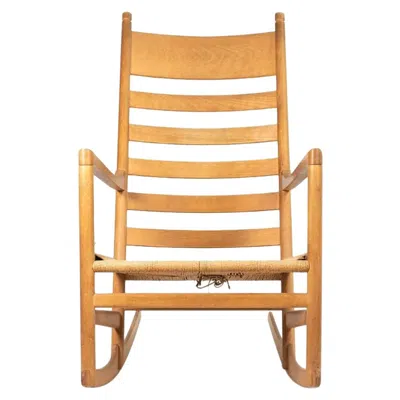 Pre-owned Carl Hansen & Søn 1970s Hans Wegner For  Ch45 Rocking Chair In Beech In Brown
