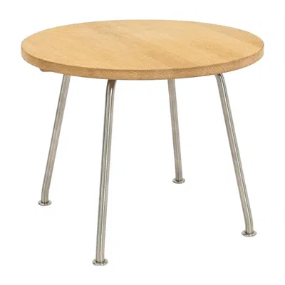Pre-owned Carl Hansen & Søn 2020 Hans Wegner For Carl Hansen Ch415 Side Table In Oak Oil W/ Legs 55cm Top In Brown