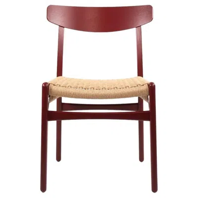 Pre-owned Carl Hansen & Søn 2021 Ch23 Dining Chair By Hans Wegner For Carl Hansen In Red Painted Oak