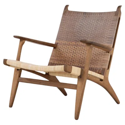 Pre-owned Carl Hansen & Søn Ch 27 - Easy Chair In Patinated Oak By Hans J. Wegner In Brown