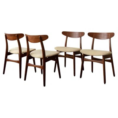 Pre-owned Carl Hansen & Søn Ch30 Dining Chairs By Hans J. Wegner For , 1950s, Set Of 4 In Brown