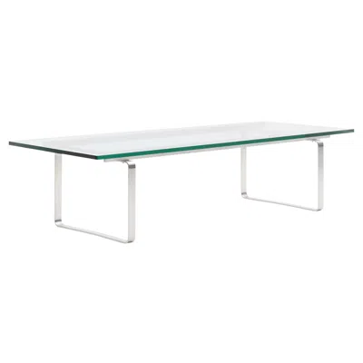 Pre-owned Carl Hansen & Søn Hans J. Wegner 'ch108' Glass Coffee Table For Carl Hansen & Son In Gray