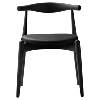 Pre-owned Carl Hansen & Søn Hans J. Wegner Ch20 Elbow Chair Black Oak Leather Thor 301 For Carl Hansen