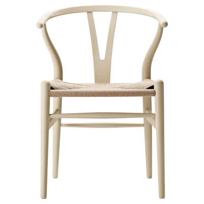 Pre-owned Carl Hansen & Søn Hans J Wegner Ch24 Wishbone Chair Beech Barley Natural Papercord For Carl Hansen In Brown