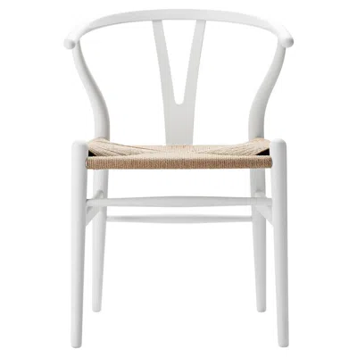 Pre-owned Carl Hansen & Søn Hans J. Wegner Ch24 Wishbone Chair Beech White Natural Papercord For Carl Hansen