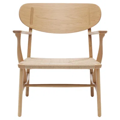 Pre-owned Carl Hansen & Søn Hans Wegner 'ch22' Chair In Oiled Oak & Natural Papercord For Carl Hansen & Son In Brown