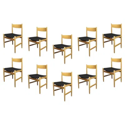 Pre-owned Carl Hansen & Søn Hans Wegner Ch38 Dining Chairs In White Oak For , Denmark, 1960