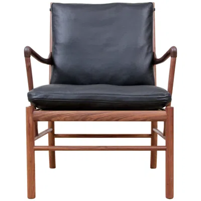 Pre-owned Carl Hansen & Søn Mid-century Modern Scandinavian Colonial Armchair In Walnut By Ole Wanscher In Brown