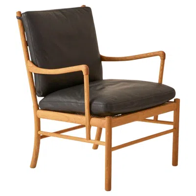 Pre-owned Carl Hansen & Søn Ole Wanscher Ow-149 "colonial" Chair In Oak With Leather Cushions In Brown