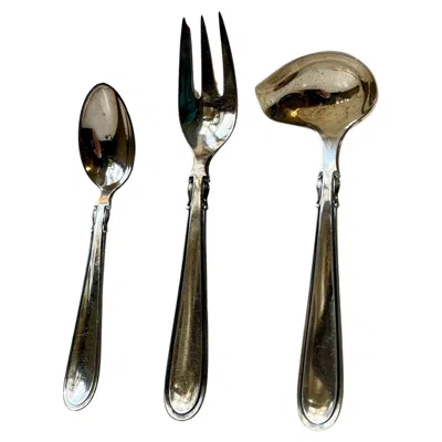 Pre-owned Carl M. Cohr Elite Cake / Coffee Forks & Spoons In Silver, Set Of 25