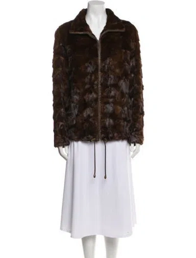 Pre-owned Carl W. Herrmann Inc. Fur Jacket In Brown